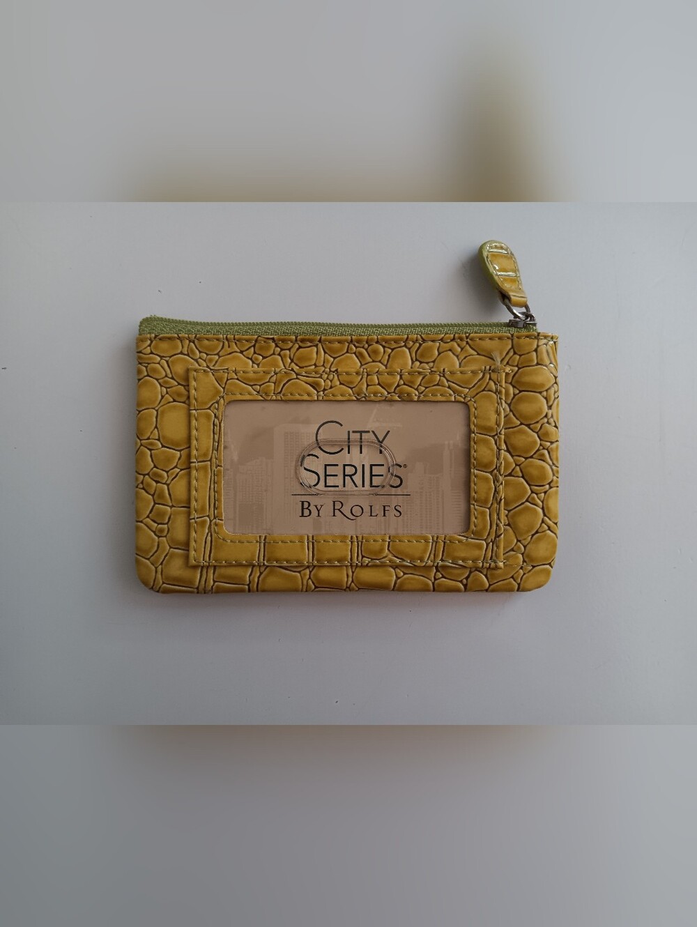 City Series Croc-Embossed ID Wallet